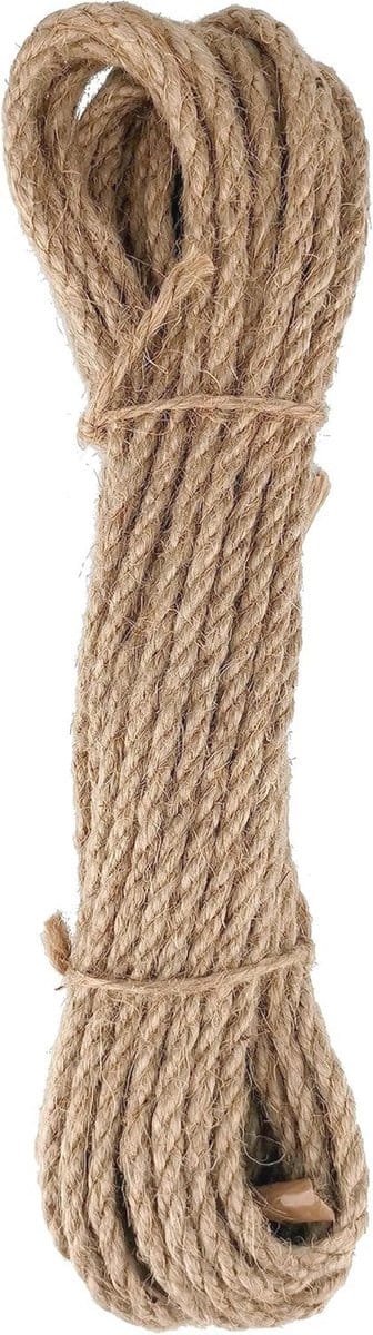 Natuurlijke Jute Touw 6 mm - 10 m, Henneptouw, Milieuvriendelijk en Duurzaam