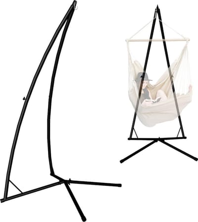 Tot 120kg: Metalen Hangstoel Standaard - 215cm Hangstoel Frame Metaal - Balkon Terras Tuin Houder