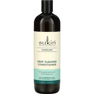 Sukin, Après-shampoing nettoyant en profondeur, cuir chevelu gras et rugueux, 16,9 fl oz (500ml) white