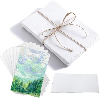 Aquarelpapier dik aquarel ansichtkaarten blanco aquarel ansichtkaarten blanco handgeschept papier voor wenskaarten, kaarten tekenen (10,2 x 15,2 cm)