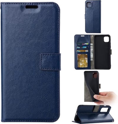 Portemonnee Book Case Hoesje Geschikt voor: Xiaomi Redmi A1 / A2 - Blauw