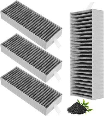 Set van 4 Actieve Koolstoffilters voor Circulatiepomp - Vervangingsfilters voor Siemens, Bosch, Neff en Gaggenau - Hoogwaardige Luchtzuivering en Geurabsorptie