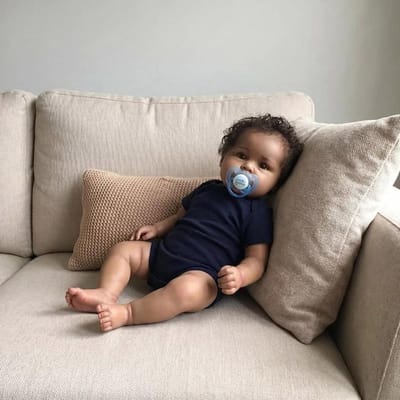 Reborn Baby Pop - Levensechte pop - Kinderspel - Handgemaakt gedetailleerd - 45 cm - Blauwe kleding