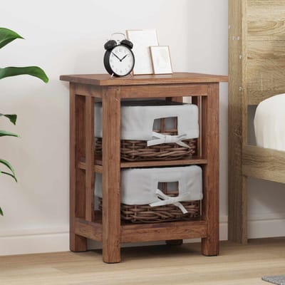 vidaXL Bijzettafel Bruin 38 x 28 x 50 cm Massief mahoniehout