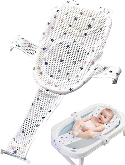 Verstelbaar Baby Badzitje Net met Antislip Ondersteuning voor Pasgeborenen