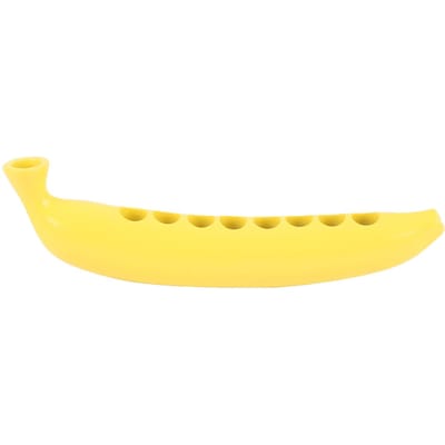 Porte-bougie banane portable 8 trous Porte-bougie portable attrayant sur le thème de la banane pour la maison yellow