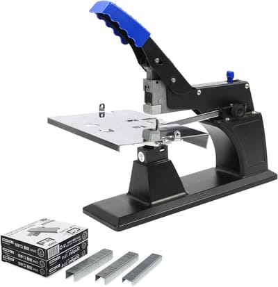 Heavy duty desktop nietmachine voor 3000 nietjes, geschikt voor 60 vellen en zowel saddle als flat netting modus