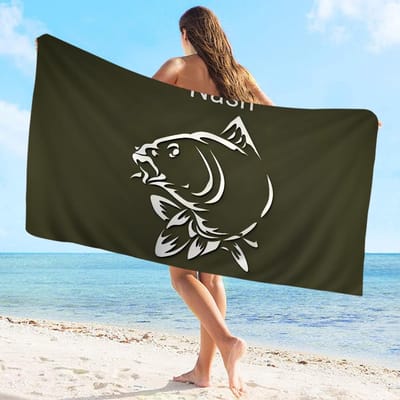 Nash Vis Handdoek Microvezel Strandhanddoek Absorberend Sneldrogend Zacht Yoga Zwemmen Resort Bergbeklimming Handdoek W90*H160(CM)