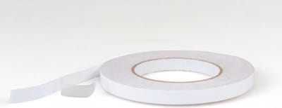 Kortpack - Dubbelzijdige tissue tape - 12mm x 50mtr - Wit - 10 rollen - Stevige tissue tape - (020.0155)
