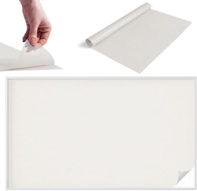 Tulup Raamfolie Anti inkijk - Delicaat grijsachtig wit Melkglas Folie - 200x116 cm - Wit Anti inkijk Raamfolie Glas in Lood - Zonwerende Raamfolie - Voor de badkamer, slaapkamer, hal - Privacy Folie Raam Glas in Lood