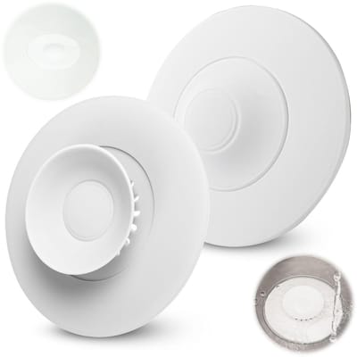 2-in-1 Badstopper & Doucheafvoer Haarvanger – Flexibel Siliconen – Anti-slip & Duurzaam – Set van 2 Stuks 10,8 cm – Voorkomt Verstoppingen