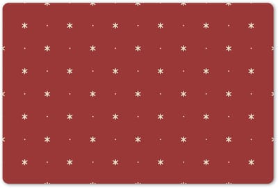 Placemats 45x30 cm - Placemat kunststof - 1 stuk - Patroon - Stippen - Sterren - Rood - Borden onderleggers - Decoratie voor op tafel - Keuken tafeldecoratie accessoires - Vinyl onderlegger - Tafelversiering