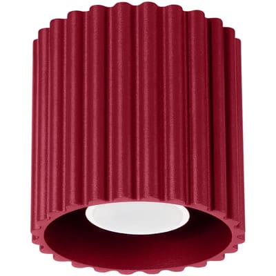 Sollux Lighting Plafondlamp Aura - GU10 - Bourgondië - aluminium - 10x10x10cm