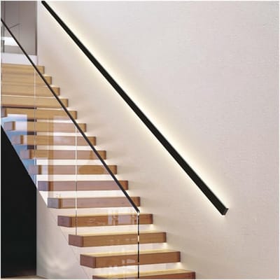 Verlichte Trapleuning - Muursteun Leuning - Veilig Trap Lopen - Geïntegreerd Licht - 150cm Lengte - Warm Licht