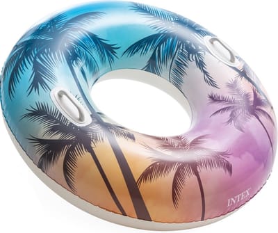 Intex Fashion Zwemring Palm 97 CM - Zwemband - Luchtbed Zwembad - Strand Luchtbed - Lounge inclusief handvaten