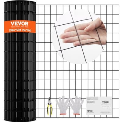 VEVOR VolièRedraad 3ft X 6ft Tuinhek 1,52 Mm Gaasomheining Op Rol Met Vinyl Gecoate Draadomheining voor KippenhokbarrièRes, Konijnen- en Slangenhekken, Pluimveestallen