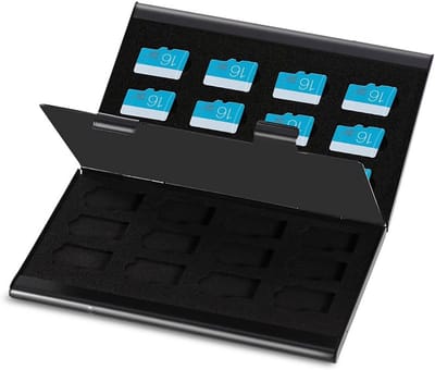 Aluminium Geheugenkaart Opbergdoos - Compacte Beschermhoes voor SD en TF/Micro SD Kaarten
