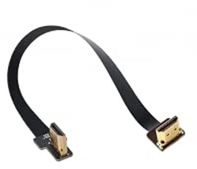CYFPV Dual 90 Degree Right Up Angle HDMI Type A Male to Male HDTV FPC Flat Cable for FPV HDTV Multicopter Aerial - ShopVlot