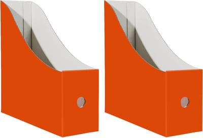 Papieren Opbergers - Documenthouders - Bureau Organisatie - Stapelbaar Ontwerp - 26.9cm Hoog - Oranje Rood