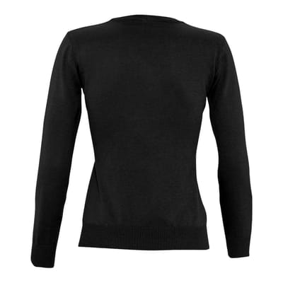 SOLS Dames/Dames Galaxy V Hals Sweatshirt (Zwart)