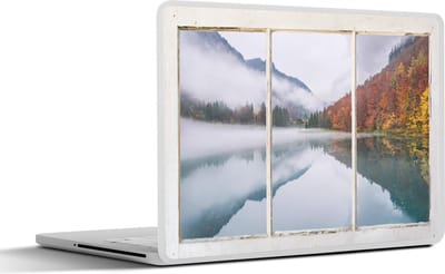 Laptop sticker - 14 inch - Doorkijk - Herfst - Berg - 32x5x23x5cm - Laptopstickers - Laptop skin - Cover
