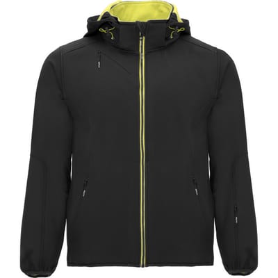 Roly Heren Siberia Soft Shell Jas (Zwart/Lime Punch)