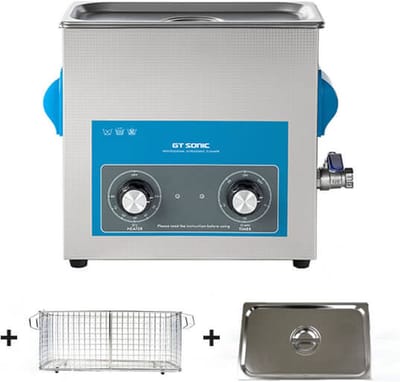 GT-Sonic 1860QT ultrasoon reiniger - 6 liter RVS ultrasone reiniger - 40kHz ultrasoon reinigingsapparaat - Ultrasoonreiniger incl. korf en deksel