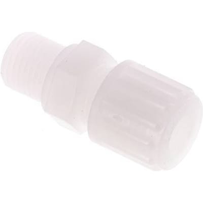 8x6mm & G1/4'' PVDF Rechte Knelfitting Buitendraad 10bar