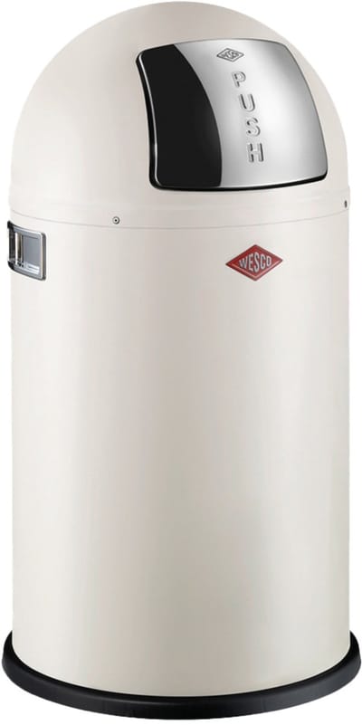 WESCO Pushboy Junior Prullenbak | 22 Liter | Metaal - Mat zand | Vuilnisbak - Made in Germany