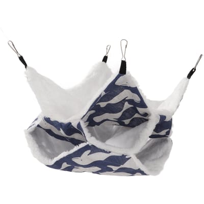 3 Laags Hamster Hangmat Kleine Huisdieren Kooi Hangbed Winter Warme Hangmat voor Konijnen en Hamsters white