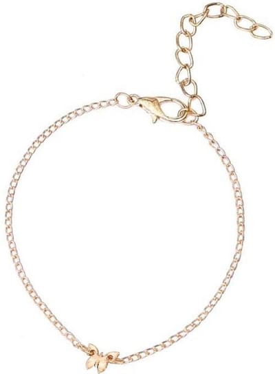 Fako Bijoux® - Enkelbandje - Enkelsieraad - Vlinder - Goudkleurig