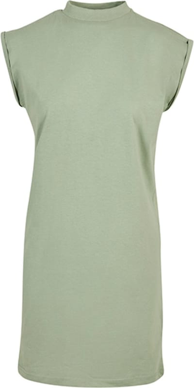 Build Your Brand - Turtle Extended Korte Dames T-Shirt Jurk - Soft Salvia maat XXL