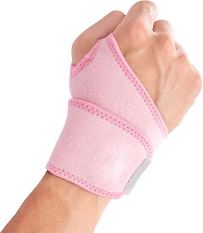 Polsbandage - Polsbrace - Wrist Support - Polssteun - Verstelbare Neopreen Band - Sportbrace - Roze - LOUZIR