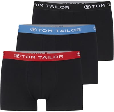 Tom Tailor - Korte boxershorts in een set van 3 - Maat XXL/8 - black-dark-solid