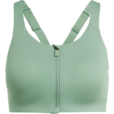 adidas Performance TLRD Impact Luxe High-Support Beha met Rits - Dames - Groen- 85B