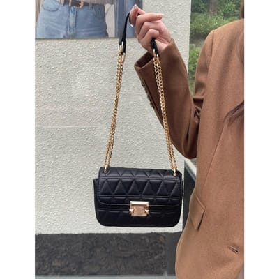 Kleine Tas met Diamanten Ketting in Chanel-stijl Hoge Kwaliteit Niche Tas Damestas Schoudertas Crossbodytas Zwart Kleine Vierkante Tas Trendy gray