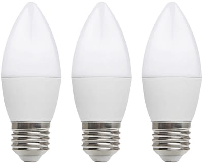 Kobi LED Lamp Kaarsvorm E27 8.5W - 806lm - 6500K - 230V - Voor Opslag, Spiegelkast of Garage - 3 stuks