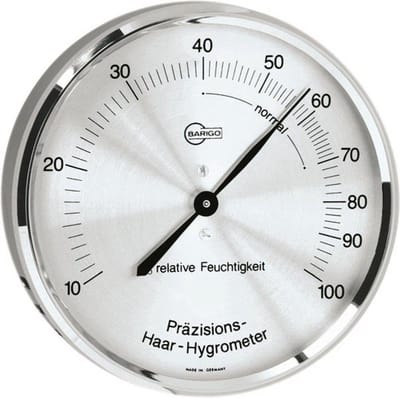 Barigo 408 - haar-hygrometer - chroom - Ø 8,5 cm