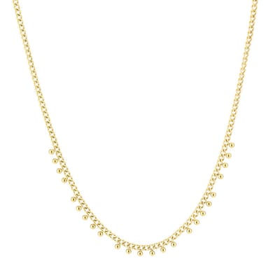 Bijoutheek Collier Schakel Kleine Balls Goud