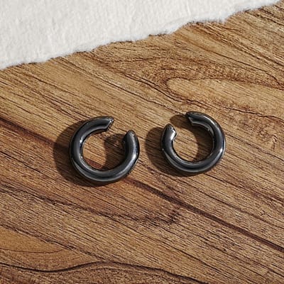 Dubbele Cirkelvormige Asymmetrische Oorbot Clip, Metalen Oorpiercing Oorbellen voor Vrouwen, Niche Ontwerp En Gepersonaliseerde Sieraden