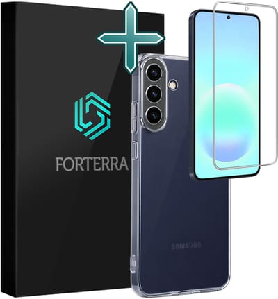 Hoesje Met Screenprotector - Geschikt voor Samsung Galaxy A57 - Sterk & Shockproof - Telefoon Hoes - Back Cover - Siliconen Case - Transparant