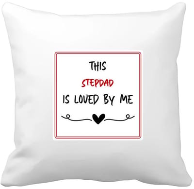 Akyol - this stepdad is loved by me Kussen hoes - Papa - iemand die houdt van zijn stiefvader - vader cadeautjes - vaderdag - verjaardag - geschenk - kado - 40 bij 40 cm