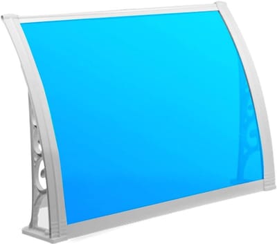 Raam Luifel - Afdak Voordeur - Bescherming Buiten - Duurzaam Polycarbonaat - 140x60cm - Blauw