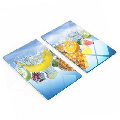 Multifunctionele decoratieve glazen keukenplanken voor fruit en water, 2x30x52 cm