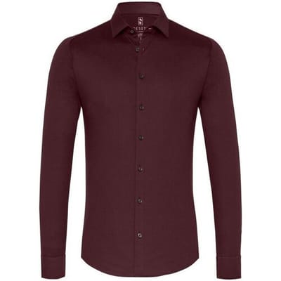 Desoto Overhemd Kent Uni Solid Rood / male