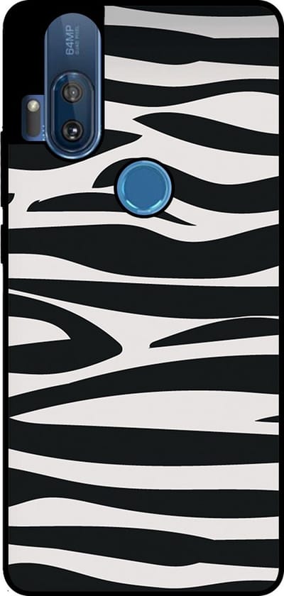 Smartphonica Telefoonhoesje Geschikt voor Motorola One Hyper met zebra opdruk - TPU backcover case zebra design - Zwart Wit geschikt voor Motorola One Hyper