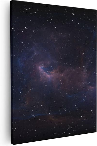 Artaza Canvas Schilderij Sterrenhemel - 40x50 cm - Wanddecoratie Universum - Muurdecoratie Ruimte - Schilderijen Op Canvas
