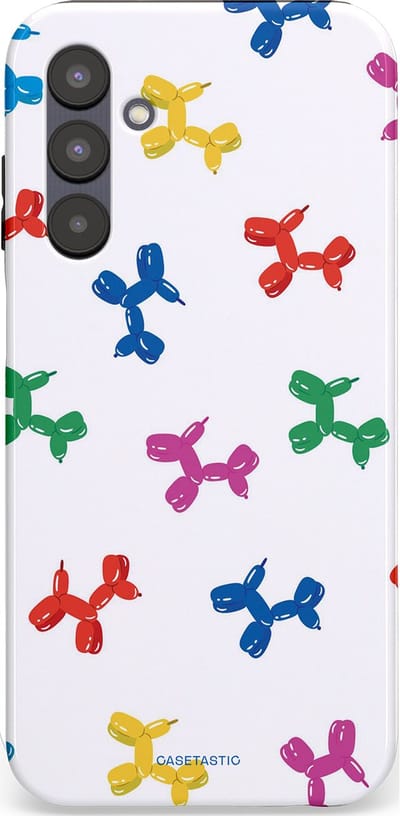 Casetastic Hoesje Geschikt voor Samsung A25 - Stijlvolle Beschermende Duo-layer Case - Ballonnen hondje