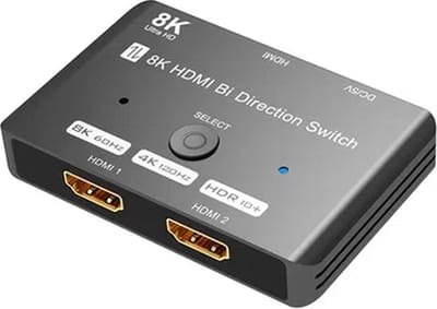 DrPhone HDMIfinity - Ultra HD: 8K HDMI Bi-Richting Schakelaar/Splitter - HDR10+ / 120HZ Geschikt voor o.a. Switch , PS5, ChromeCast en Xbox
