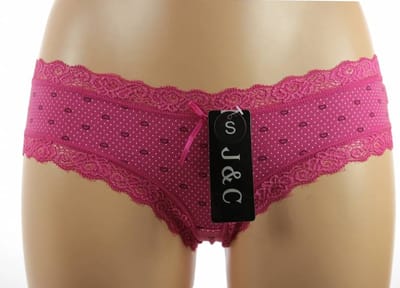 J&C string / hipster katoen Spikkel - Roze / M